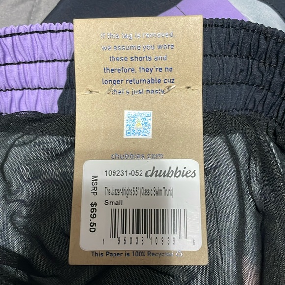 NWT Chubbies swim trunks: men’s small - Picture 7 of 7
